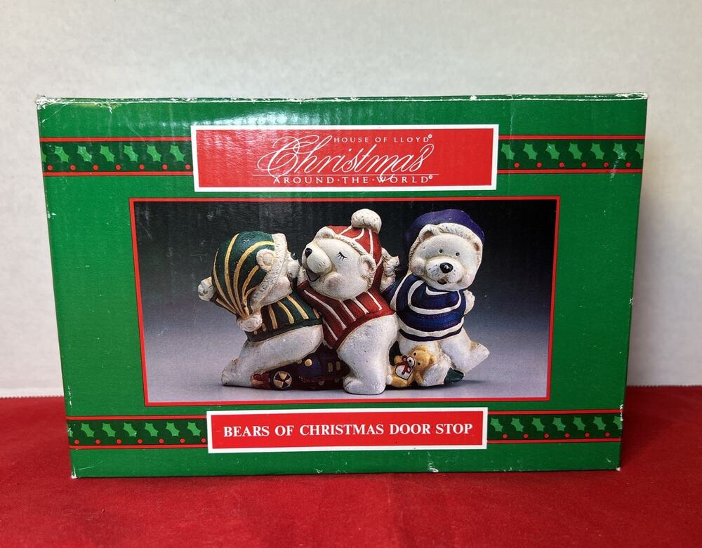 HOUSE OF LLOYD Christmas Around the World Bears of Christmas Cast Iron Doorstop